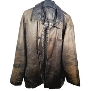 Vertical by Robert Comstock Men's Leather Jacket Black XL